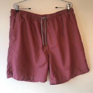 Peter Millar Corral and Blue Paisley Swim Trunks Size XXL